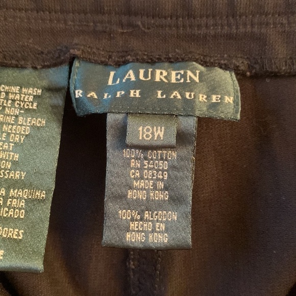 Lauren Ralph Lauren Black Capri Cropped Cotton Jeans 18W - Picture 5 of 13